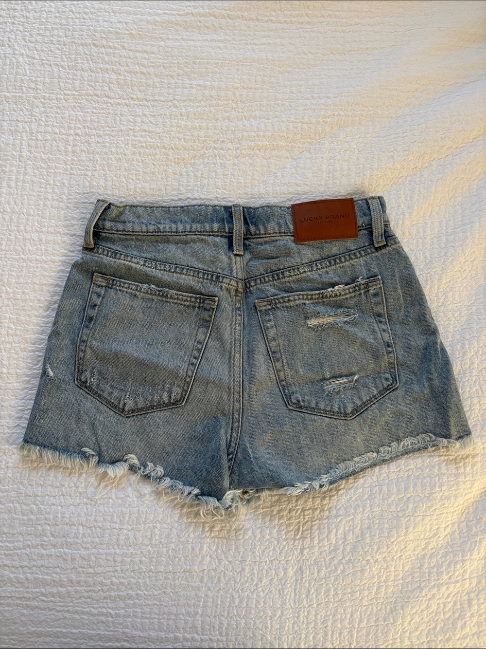 Lucky Brand Distressed Blue Denim Cutoff Shorts